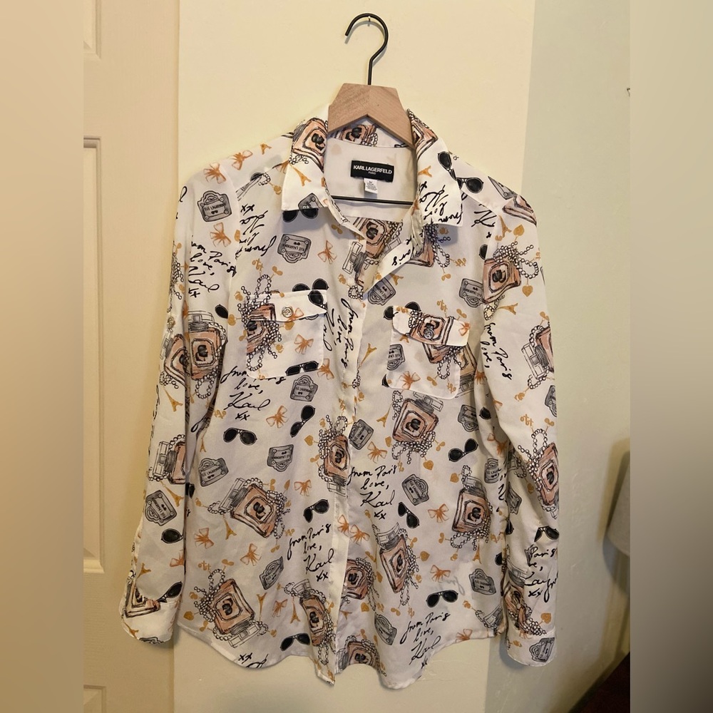 Karl Lagerfeld Womens Blouse Size S